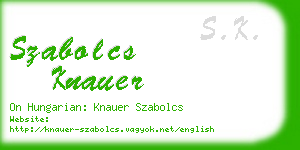 szabolcs knauer business card